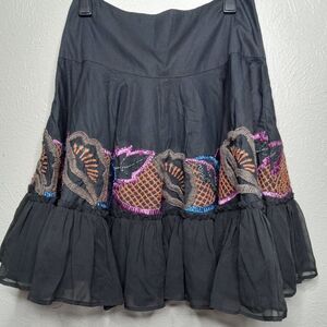 French Connection‎ boho ruffle skirt Size 6